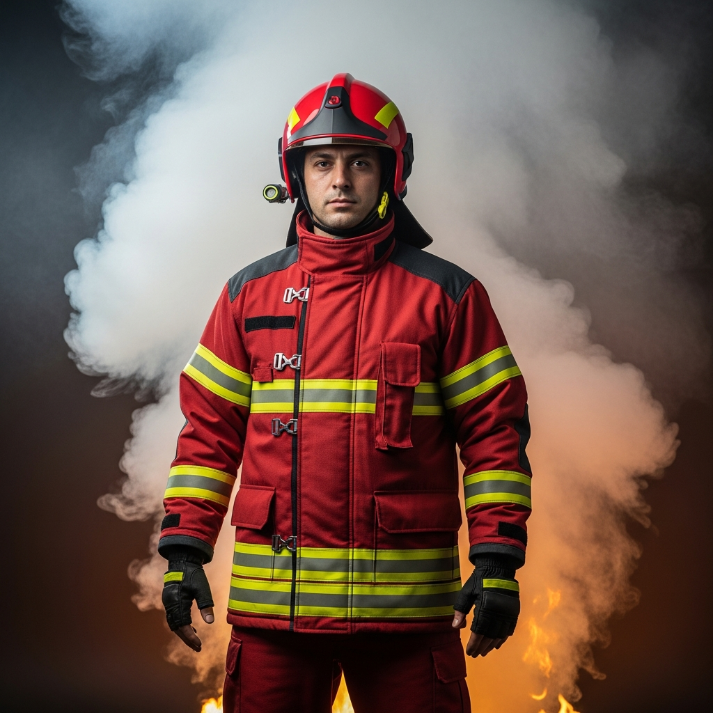 İtfaiyeci flame-retardant müdahale takımı