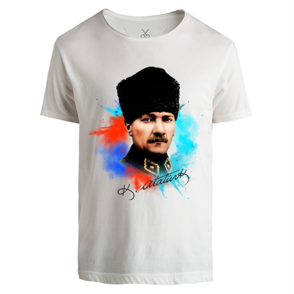Atatürk & Bayrak Tişörtü modeli 1 — İLKETEKS toptan imalat ve siparişe özel üretim