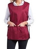 Bordo kolsuz cep önlüğü — temizlik, çift cep