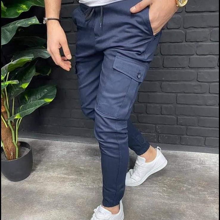 Lacivert kargo jogger pantolon — İLKETEKS toptan imalat ve siparişe özel üretim