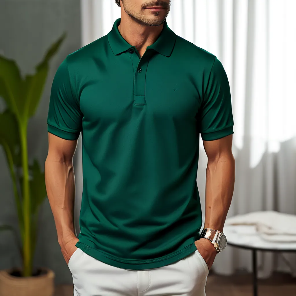 Yeşil polo yaka iş tişörtü, kurumsal ve promosyon kullanımı