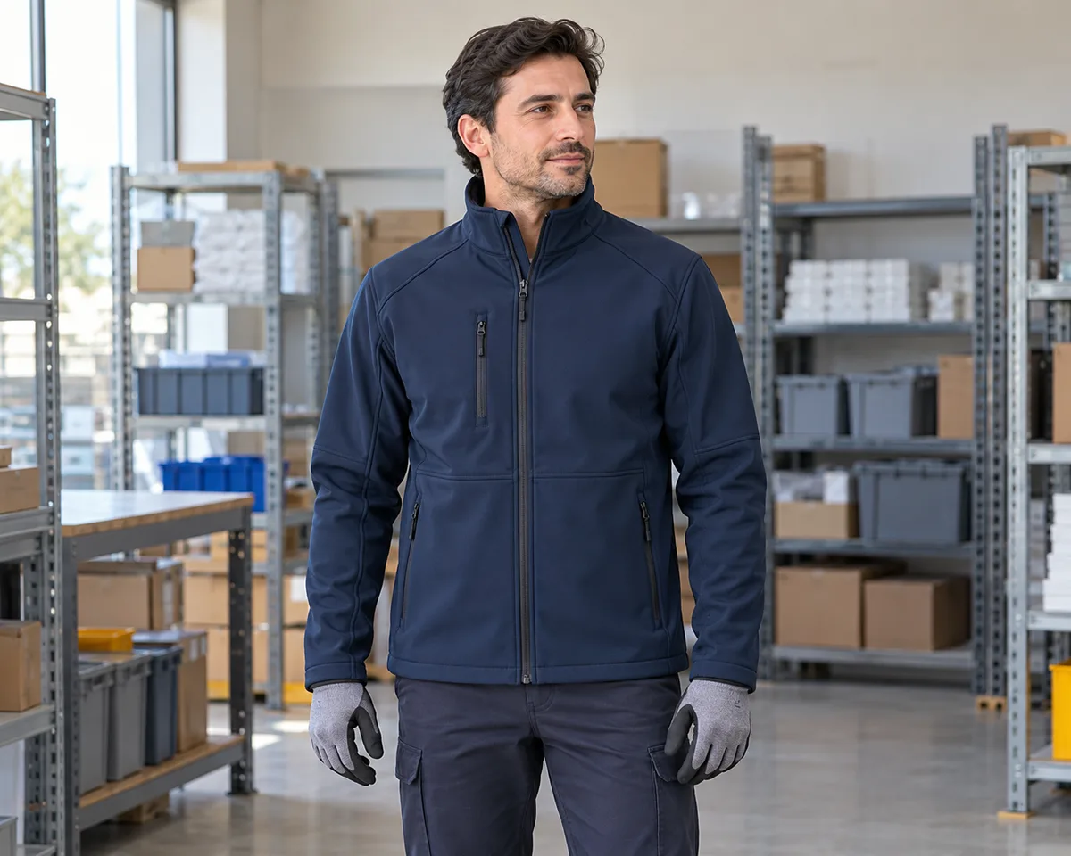 Softshell iş ceketi giyen çalışan (temsili görsel)