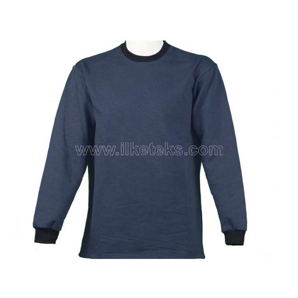 Yuvarlak yaka sweatshirt modeli 12 — lacivert uzun kollu iş kazağı, İLKETEKS toptan imalat