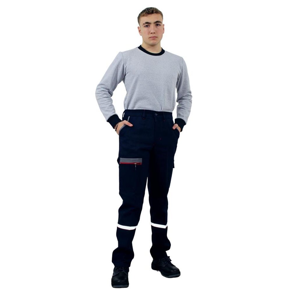 Yuvarlak yaka sweatshirt modeli 32 — gri sweatshirt iş pantolonu kombinli personel, İLKETEKS toptan imalat