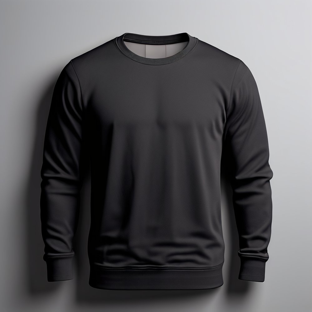 Yuvarlak yaka sweatshirt modeli 33 — antrasit, İLKETEKS toptan imalat
